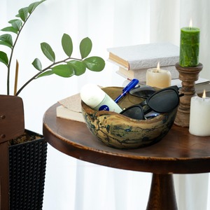 Premium Rustic Sheesham Wooden <b>Bowls</b> Handcrafted Functional Organizer <b>Keys</b> Small Item Storage Luxury Home <b>Decor</b> Parties Dinners - Product Image 1