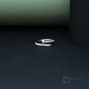 Anillo de diamantes de lujo en plata de ley 925 con diferente diseño para cada evento, fiesta - Product Image 2