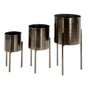 Plantas para el hogar y los restaurantes, decoración del suelo, jardín, juego de macetas de cobre, juego de tamaño personalizado de tres macetas martilladas - Product Image 5