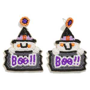 Luxe Frankenstein Halloween Boucles D'oreilles Fantaisie Perlé Broderie Personnalisable Style Hiba Entreprises Accessoire À La Mode - Product Image 3