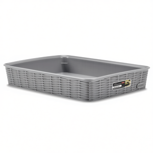 Cesta de Almacenamiento Stefanplast ELEGANCE Gris Piedra 35x26x6cm, Diseño Elegante de Cesto para Desechos - Product Image 2