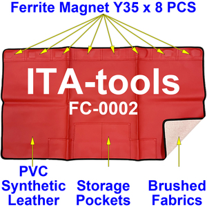 แม่เหล็กเฟอร์ไรต์ Y35 จำนวน 8 ชิ้น สำหรับครอบบังโคลนรถ วัสดุ PVC ใช้ได้กับรถทุกรุ่น ด้านซ้าย รองรับ OEM ODM - Product Image 3