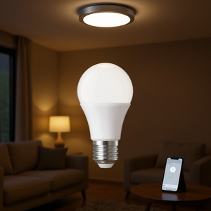 Bombilla LED Inteligente RGBW WiFi Estándar E27 de 9W, Iluminación Regulada Inteligente RGBW - Product Image 3