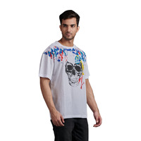 Vente en gros de t-shirts unis à col ras du cou 100% coton logo graphique en relief personnalisé grande taille respirant séchage rapide pour hommes