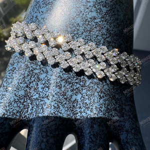 Collier de luxe serti de diamants avec des pierres rondes brillantes, bijoux de déclaration étincelants pour hommes et femmes, cadeau de style hip-hop - Product Image 2