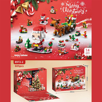 Calendrier de l'Avent 6-en-1 : Mini Briques Modèles, Calendrier de Compte à Rebours de Noël, Boîte Mystère, Ensemble de Blocs de Construction, Cadeaux et Petits Articles pour le Chaussette de Noël