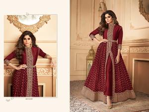 Nouvelle robe Anarkali en Georgette au design tendance pour les occasions de mariage et de fête, provenant d'un fournisseur et exportateur indien - Product Image 2