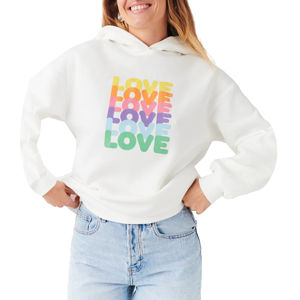 เสื้อมีฮู้ดโชว์ไหล่เปล่าสำหรับผู้หญิงเสื้อมีฮู้ดพิมพ์โลโก้ได้ตามต้องการ - Product Image 1