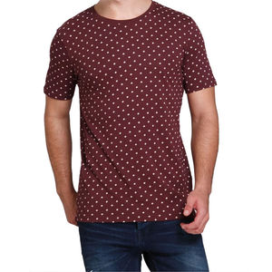 Venta al por mayor de logotipo de alta calidad 100% algodón diamante estampado cuello redondo ropa para adultos Unisex hombres camisetas personalizadas - Product Image 2