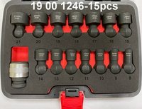 Fournisseur taïwanais 1/2 "15 pièces OEM ODM douille hexagonale universelle à impact interchangeable puissante pour la réparation automobile bricolage