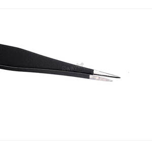 Pinzas para extensión de pestañas, pinzas para pestañas antideslizantes de acero inoxidable con agarre de diamante, pinzas antiestáticas profesionales - Product Image 5