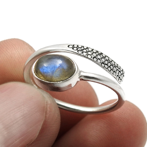 Gorgeous Design Natural <b>Labradorite</b> Gemstone 925 Solid Sterling Silver Handmade <b>Rings</b> Fine Birthstone Gemstone Jewelry for Her - Product Image 1