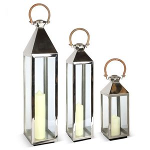 Nordic Style <b>Antique</b> Brass Finish Metal Lantern Minimalist Geometric Candle Holder with Glass Chimney Luxury Living Room <b>Desktop</b> - Product Image 5