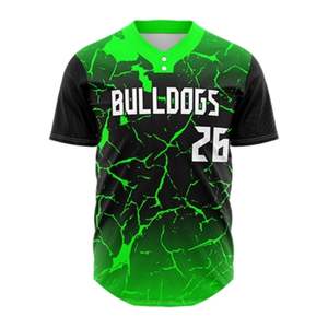 Maillots de baseball personnalisés - Vêtements de sport élégants et confortables, motifs imprimés, couleurs personnalisées, logos, 100% polyester, séchage rapide - Product Image 1