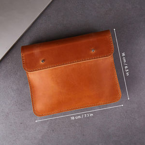 Organizador de cordón de cuero Bluer para viajar, funda de cargador minimalista para regalos de novio para él - Product Image 6