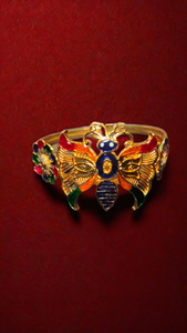 Anillo de artículo de venta caliente con chapado en oro de 22 quilates y anillo hecho a mano de estilo moderno diseñado con mariposa para la venta - Product Image 3