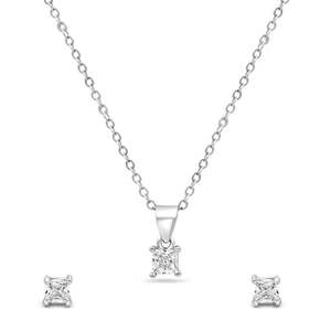 Conjunto de Joyería Zarkan Cross All Limits, Clásico y Elegante, en Oro Rosa con Diamantes, Circonitas y Perlas en Forma de Corazón, para Fiestas, Bodas, Regalos y Compromisos - Product Image 1