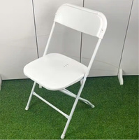 Chaise Pliante Moderne Blanche Métal Léger Empilable pour Jardins et Plages