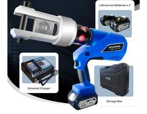 คีมย้ำสายไฟฟ้าไฮดรอลิกแบบชาร์จไฟได้ รุ่น HMX-630 แรงกด 20 ตัน พร้อมหัวย้ำ 7 แบบ - Product Image 3