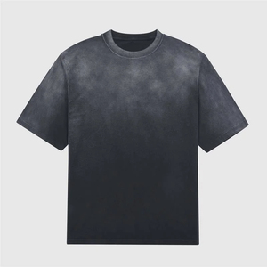 Camiseta Holgada Transpirable con Estampado Acid Wash para Hombre, 100% Algodón, Personalizable, Estilo Urbano Hip Hop, Venta al Por Mayor - Product Image 2