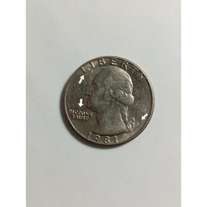 Collection de boîtes mystères de pièces de monnaie de 1981, marquées Washington Quarter, pressées - Product Image 1