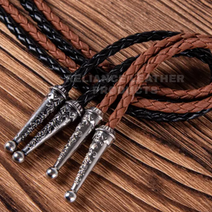 Cordón de Cuero Trenzado Redondo de 4 mm con Acabado Natural para la Fabricación de Joyas, Abalorios y Aplicaciones Artesanales, Diseños Creativos - Product Image 3