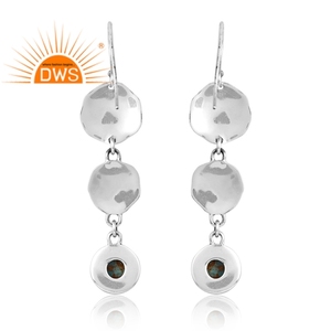 Dernières boucles d'oreilles en argent sterling 925 avec plusieurs pierres précieuses naturelles Fabricant de bijoux design personnalisé - Product Image 2