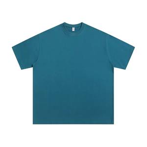 T-shirt confortable pour homme, 300g, poids lourd, coton, manches courtes, col rond, ample, blanc uni, sous-vêtement, demi-manches - Product Image 5