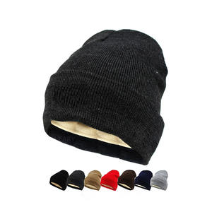 Latest Design Beanie Caps For Unisex <b>Black</b> Color Chunky Knit Beanie Winter Knitted Caps With Custom Design And Size - Product Image 1