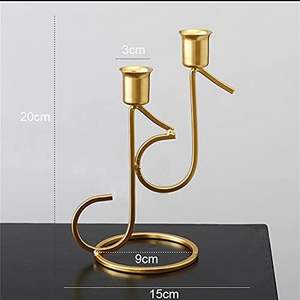 Venta al por mayor 39 pulgadas de alto elegante candelabro de metal dorado moderno candelabro dorado para decoración de fiesta en casa para Navidad precio bajo - Product Image 5