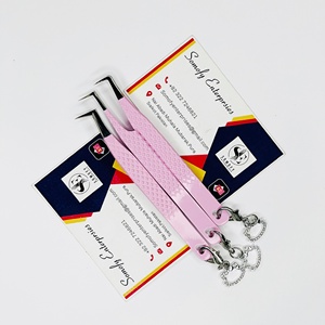 Pinzas Profesionales Somofy Enterprises de 90 Grados, Color Rosa, Acero Inoxidable, Puntas Suaves de 10 mm, Agarre Perfecto y Duradero para Extensión de Pestañas - Product Image 3