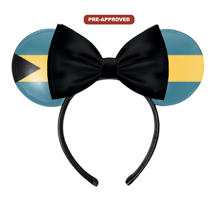 Diadema Personalizada Hecha a Medida con Orejas de Ratón y Diseño Pre-Aprobado, Bandera de Bahamas H.E.R. Accesorios - Product Image 1