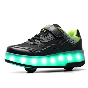 Scarpe con Rotelle LED Retrattili per Bambini, Pattini a 2 Ruote per Esterni - Product Image 2