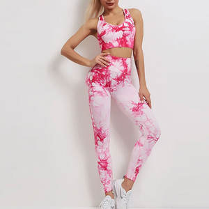 Conjuntos de Yoga de 2 Piezas Transpirables y Ecológicos al por Mayor, Ropa Deportiva con Logotipo Frontal para Gimnasio, Ropa Deportiva Activa para Mujer - Product Image 1