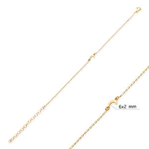 Pulsera con Dije de Diseño de Media Luna, Estilo Turco, Hecha a Mano, Chapada en Rodio, Plata de Ley 925, Joyería para Mujer - Product Image 2