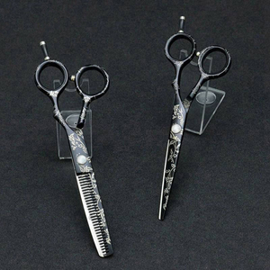 Tijeras de peluquero con borde de afeitar de acero inoxidable de alta calidad, mejor rendimiento, tijeras de peluquería recta, punta afilada, venta al por mayor - Product Image 4
