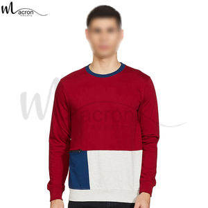 Color Block Regular <b>Long</b> <b>Sleeve</b> Men Clothing Winter Wear Pullover <b>Top</b> Quality Custom Men Winter Cotton Fleece Sweatshirts - Product Image 1