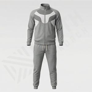 Conjunto Deportivo Informal para Hombre, Venta al por Mayor, Manga Larga, Cremallera Completa, para Correr, Trotar, Transpirable, Color Personalizado, Logotipo Personalizado - Product Image 1