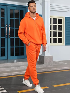 Trajes de chándal para hombre, conjunto de 2 piezas, Sudadera con capucha y cremallera, pantalones de chándal, trajes de chándal informales atléticos para hombre - Product Image 2