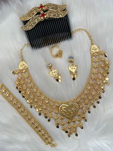 Collier de boucles d'oreilles en cuivre plaqué or 24 carats d'inspiration italienne directement expédié USA France Espagne Turquie Comores - Product Image 2