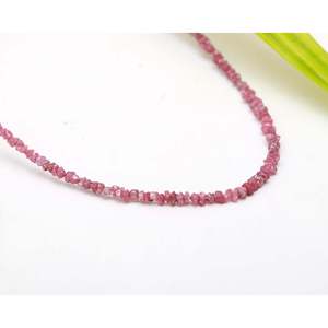 สร้อยคอเงินแท้ 925 ประดับเพชรดิบสีชมพูขนาด 2-3 มม. ดีไซน์หรูหรา - Product Image 3