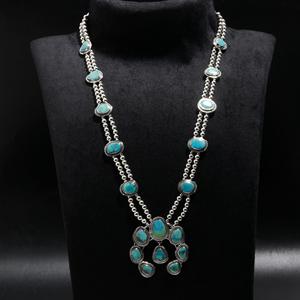 Wholesale Natural Fancy Shaped Turquoise Gemstone Bezel Set 925 <b>Solid</b> Sterling <b>Silver</b> Pendant <b>Necklace</b> Gift for Womens - Product Image 2