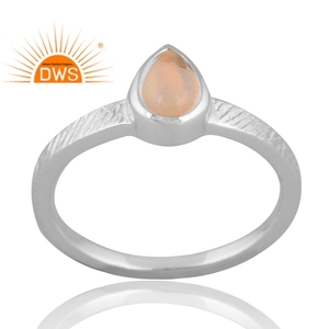 Anillo de piedras preciosas de topacio blanco Natural de plata de ley de Venta caliente joyería de diseño personalizado para regalo de mujer para ella - Product Image 1