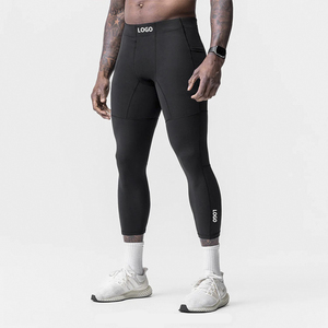 Ropa interior de alto rendimiento para hombre, entrenamiento, correr, medio gimnasio, pantalón, capa Base, hombres, 3/4, mallas deportivas de compresión, mallas de gimnasio - Product Image 1