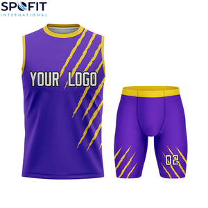 Uniforme de Flag Football 7V7 Personalizado, Conjuntos de Jersey sin Mangas Transpirables de Compresión de Talla Grande con Diseño de Sublimación - Product Image 6