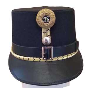 Chapeaux Shako Français en Cuir et Laine 100% Vintage à la Mode, Broderie à la Main, Logo Personnalisé Requis - Product Image 4