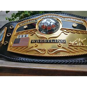 Cinturón de Campeonato Mundial de Peso Pesado de la NWA, Cinturón de Campeonato de Metal Chapado en Oro, Placas de Diseño CNC, Diseño 3D - Product Image 1