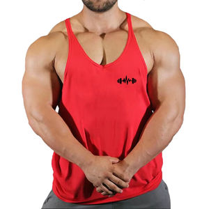 Camiseta sin mangas de entrenamiento para gimnasio de algodón para hombre, Camiseta deportiva transpirable sin mangas, chaleco para culturismo - Product Image 4