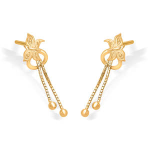 Boucles d'oreilles pendantes plaquées or 18 carats pour femmes, émeraude, perle, rubis, bijoux pour mariage - Product Image 4