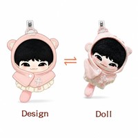Gantungan Kunci Boneka Plush Idol Kpop Custom, Boneka Lembut, Liontin Lucu, Koleksi, Hadiah untuk Penggemar, Grosir